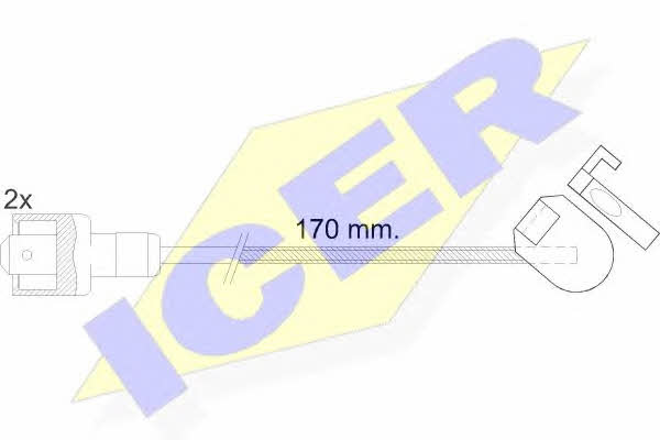 Icer 610129 E C Warning contact, brake pad wear 610129EC: Buy near me in Poland at 2407.PL - Good price!