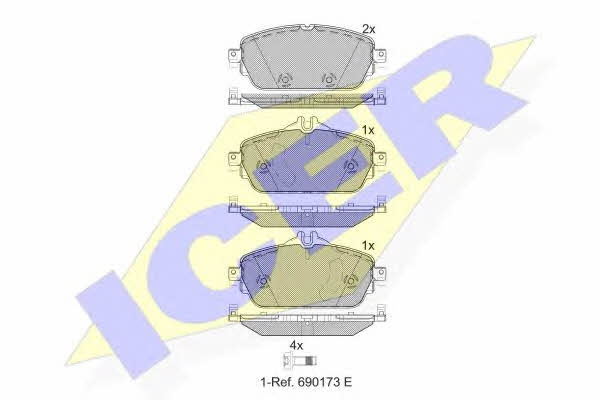 Icer 182212 Brake Pad Set, disc brake 182212: Buy near me in Poland at 2407.PL - Good price!