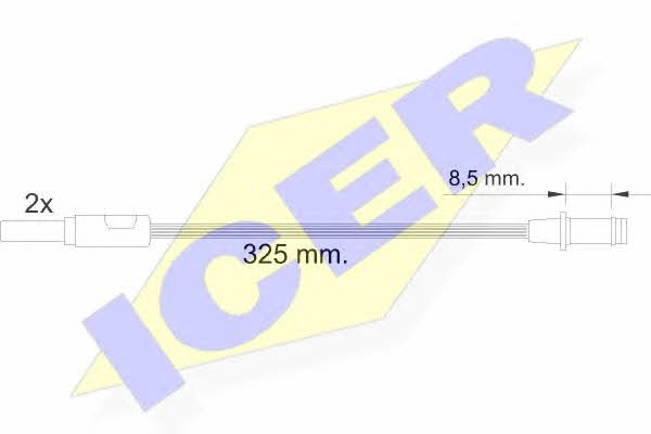 Icer 610184 E C Warning contact, brake pad wear 610184EC: Buy near me at 2407.PL in Poland at an Affordable price!