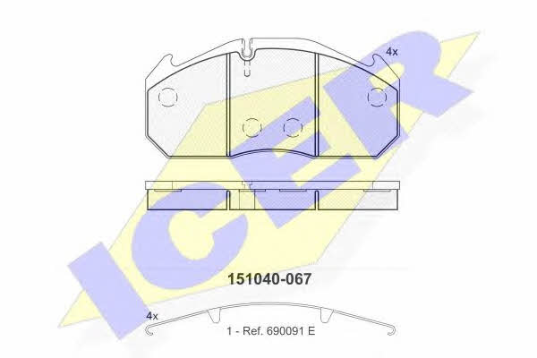 Icer 151040 G Brake Pad Set, disc brake 151040G: Buy near me in Poland at 2407.PL - Good price!
