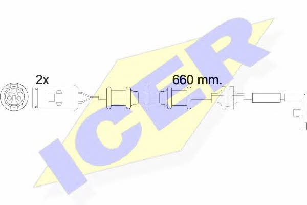Icer 610447 E C Warning contact, brake pad wear 610447EC: Buy near me in Poland at 2407.PL - Good price!