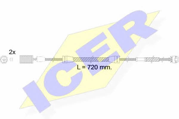 Icer 610498 E C Warning contact, brake pad wear 610498EC: Buy near me in Poland at 2407.PL - Good price!