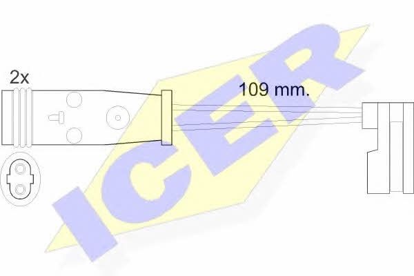 Icer 610483 E C Warning contact, brake pad wear 610483EC: Buy near me in Poland at 2407.PL - Good price!