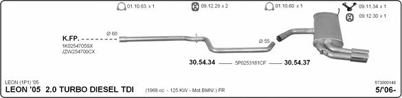 Imasaf 573000148 Exhaust system 573000148: Buy near me in Poland at 2407.PL - Good price!