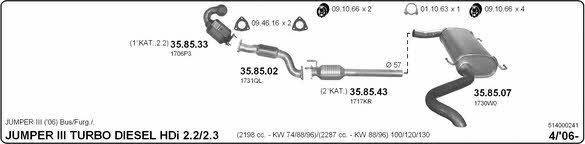 Imasaf 514000241 Exhaust system 514000241: Buy near me in Poland at 2407.PL - Good price!