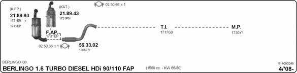 Imasaf 514000246 Exhaust system 514000246: Buy near me in Poland at 2407.PL - Good price!