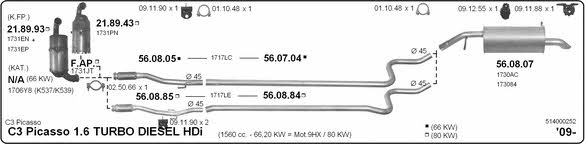  514000252 Exhaust system 514000252: Buy near me in Poland at 2407.PL - Good price!