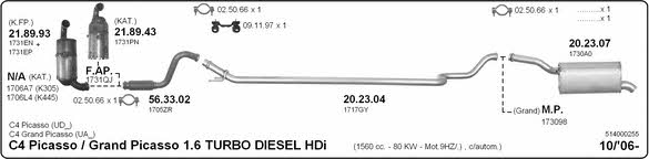 Imasaf 514000255 Exhaust system 514000255: Buy near me in Poland at 2407.PL - Good price!