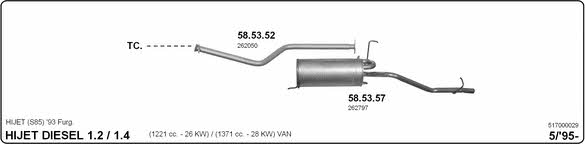Imasaf 517000029 Exhaust system 517000029: Buy near me in Poland at 2407.PL - Good price!