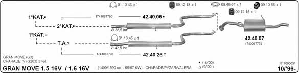Imasaf 517000031 Exhaust system 517000031: Buy near me in Poland at 2407.PL - Good price!
