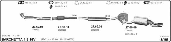 Imasaf 524000005 Exhaust system 524000005: Buy near me in Poland at 2407.PL - Good price!