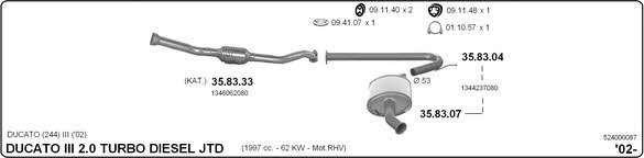  524000087 Abgasanlage 524000087: Kaufen Sie zu einem guten Preis in Polen bei 2407.PL!