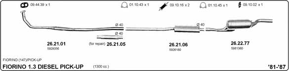 Imasaf 524000097 Exhaust system 524000097: Buy near me in Poland at 2407.PL - Good price!