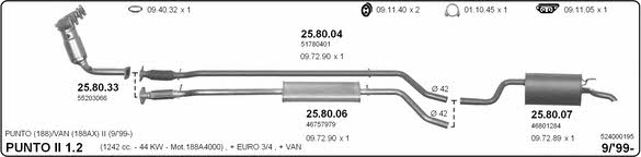 Imasaf 524000195 Exhaust system 524000195: Buy near me in Poland at 2407.PL - Good price!