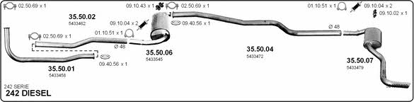  524000410 Exhaust system 524000410: Buy near me in Poland at 2407.PL - Good price!