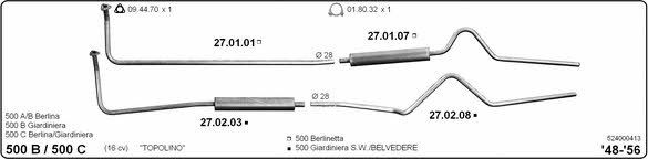  524000413 Exhaust system 524000413: Buy near me in Poland at 2407.PL - Good price!