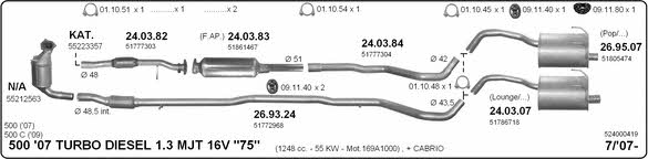 Imasaf 524000419 Exhaust system 524000419: Buy near me in Poland at 2407.PL - Good price!