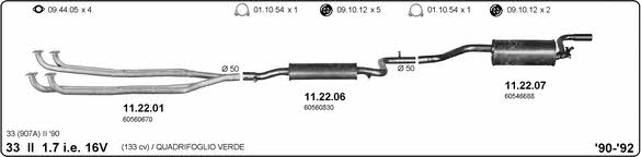 Imasaf 502000067 Exhaust system 502000067: Buy near me in Poland at 2407.PL - Good price!