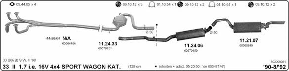 Imasaf 502000081 Exhaust system 502000081: Buy near me in Poland at 2407.PL - Good price!