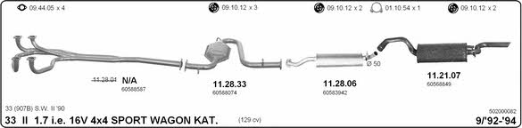 Imasaf 502000082 Exhaust system 502000082: Buy near me in Poland at 2407.PL - Good price!