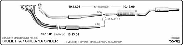  502000204 Exhaust system 502000204: Buy near me in Poland at 2407.PL - Good price!