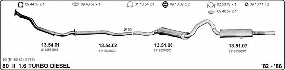  504000099 Система выпуска отработаных газов 504000099: Отличная цена - Купить в Польше на 2407.PL!