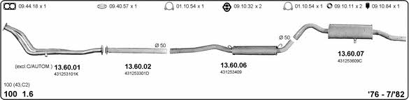  504000134 Exhaust system 504000134: Buy near me in Poland at 2407.PL - Good price!