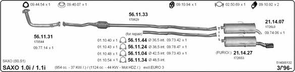  514000132 Układ wydechowy 514000132: Dobra cena w Polsce na 2407.PL - Kup Teraz!