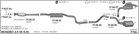 Imasaf 525000247 Exhaust system 525000247: Buy near me in Poland at 2407.PL - Good price!