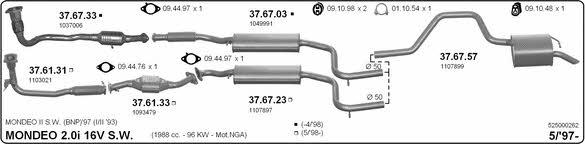 Imasaf 525000262 Exhaust system 525000262: Buy near me in Poland at 2407.PL - Good price!