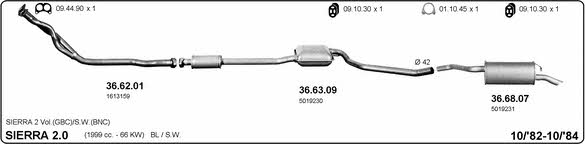  525000302 Exhaust system 525000302: Buy near me in Poland at 2407.PL - Good price!