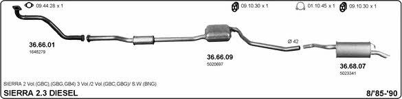 Imasaf 525000315 Exhaust system 525000315: Buy near me in Poland at 2407.PL - Good price!