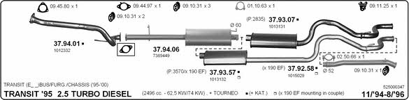  525000347 Exhaust system 525000347: Buy near me in Poland at 2407.PL - Good price!