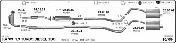 Imasaf 525000360 Exhaust system 525000360: Buy near me in Poland at 2407.PL - Good price!