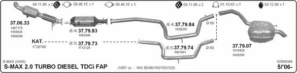  525000364 Exhaust system 525000364: Buy near me in Poland at 2407.PL - Good price!