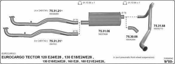 Imasaf 539000042 Система випуску відпрацьованих газів 539000042: Приваблива ціна - Купити у Польщі на 2407.PL!