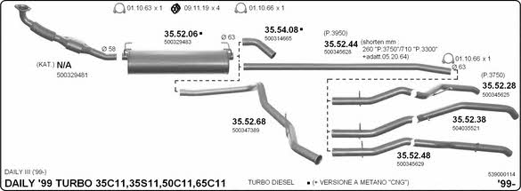 Imasaf 539000114 Exhaust system 539000114: Buy near me in Poland at 2407.PL - Good price!