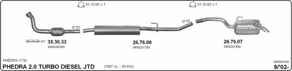  546000104 Abgasanlage 546000104: Kaufen Sie zu einem guten Preis in Polen bei 2407.PL!