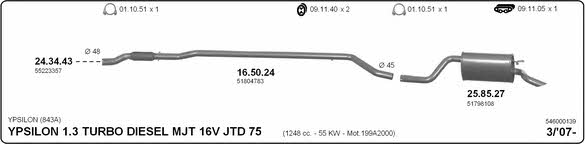  546000139 Abgasanlage 546000139: Kaufen Sie zu einem guten Preis in Polen bei 2407.PL!