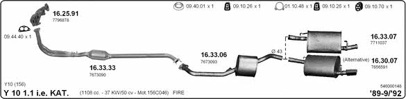 Imasaf 546000148 Exhaust system 546000148: Buy near me in Poland at 2407.PL - Good price!