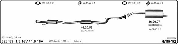 Imasaf 552000024 Exhaust system 552000024: Buy near me in Poland at 2407.PL - Good price!