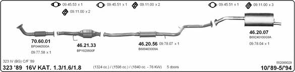 Imasaf 552000029 Exhaust system 552000029: Buy near me in Poland at 2407.PL - Good price!
