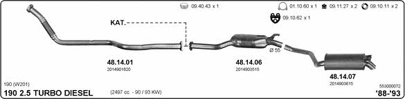  553000072 Abgasanlage 553000072: Kaufen Sie zu einem guten Preis in Polen bei 2407.PL!