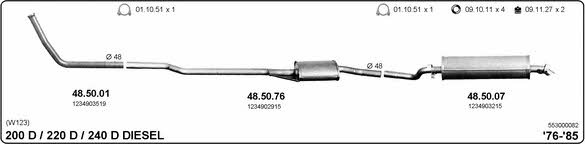 Imasaf 553000082 Exhaust system 553000082: Buy near me in Poland at 2407.PL - Good price!