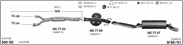  553000122 Exhaust system 553000122: Buy near me in Poland at 2407.PL - Good price!