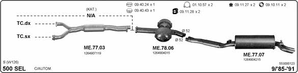  553000123 Exhaust system 553000123: Buy near me in Poland at 2407.PL - Good price!