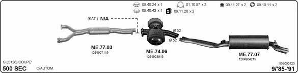  553000125 Exhaust system 553000125: Buy near me in Poland at 2407.PL - Good price!