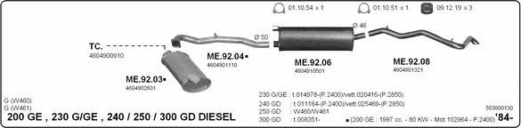  553000130 Exhaust system 553000130: Buy near me in Poland at 2407.PL - Good price!