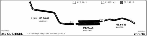  553000131 Exhaust system 553000131: Buy near me in Poland at 2407.PL - Good price!