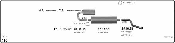 Imasaf 553000192 Exhaust system 553000192: Buy near me at 2407.PL in Poland at an Affordable price!
